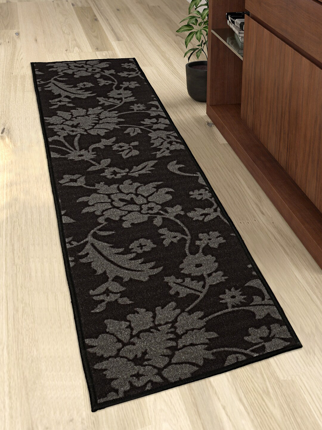 

Saral Home Grey & Black Solid Anti-Skid Floor Runner