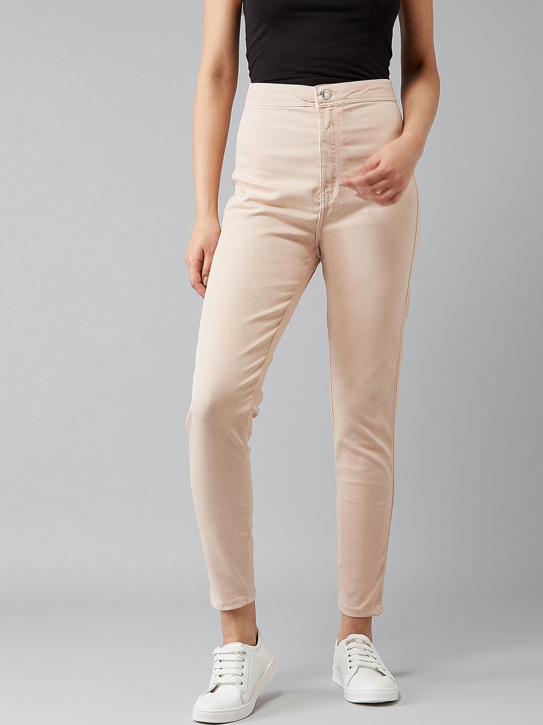 

Kotty Women Pink Skinny Fit High-Rise Clean Look Jeans