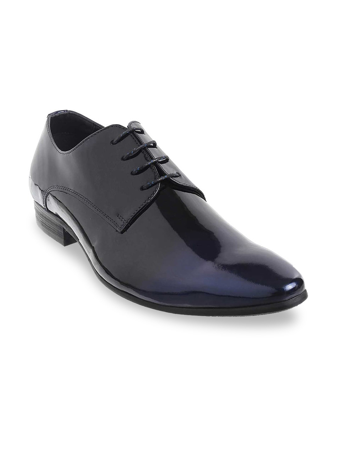 

DAVINCHI Men Blue Solid Formal Leather Derbys