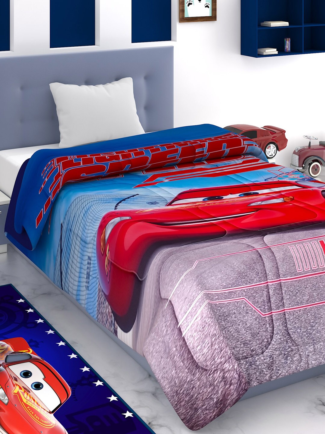 

Disney Blue & Red Printed Mild Winter 300 GSM Cotton Single Bed Comforter