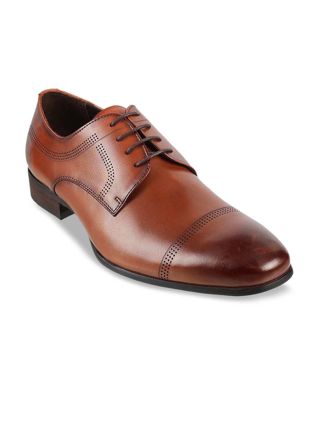 

DAVINCHI Men Brown Solid Formal Leather Derbys