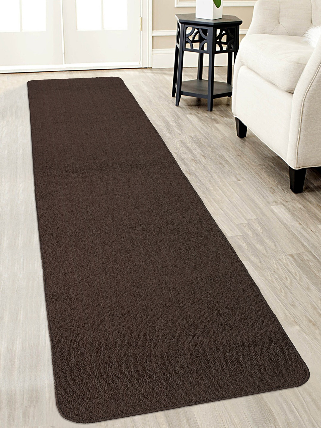 

Saral Home Brown Solid Anti-Slip Floor Runner