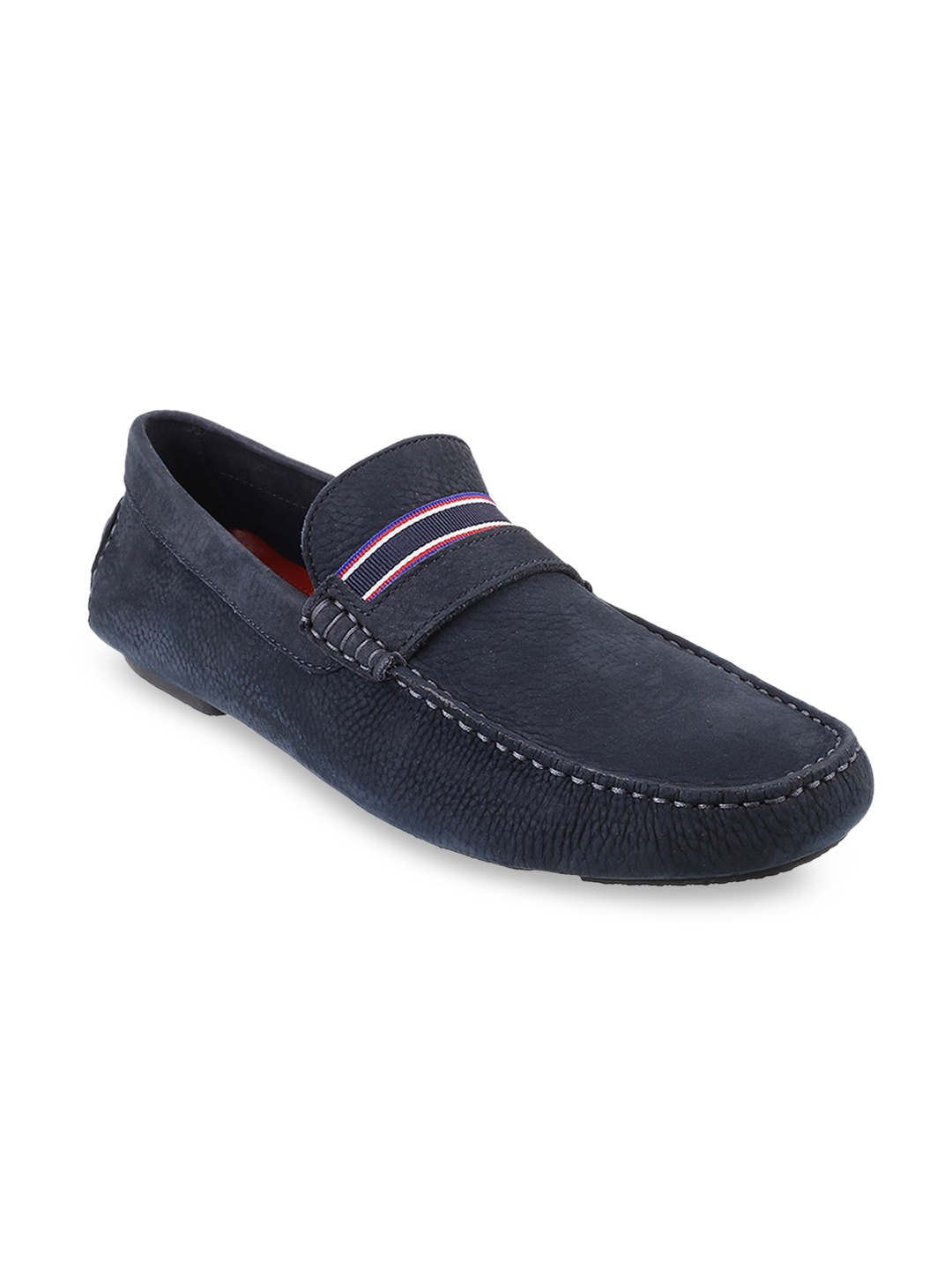

DAVINCHI Men Navy Blue Suede Loafers