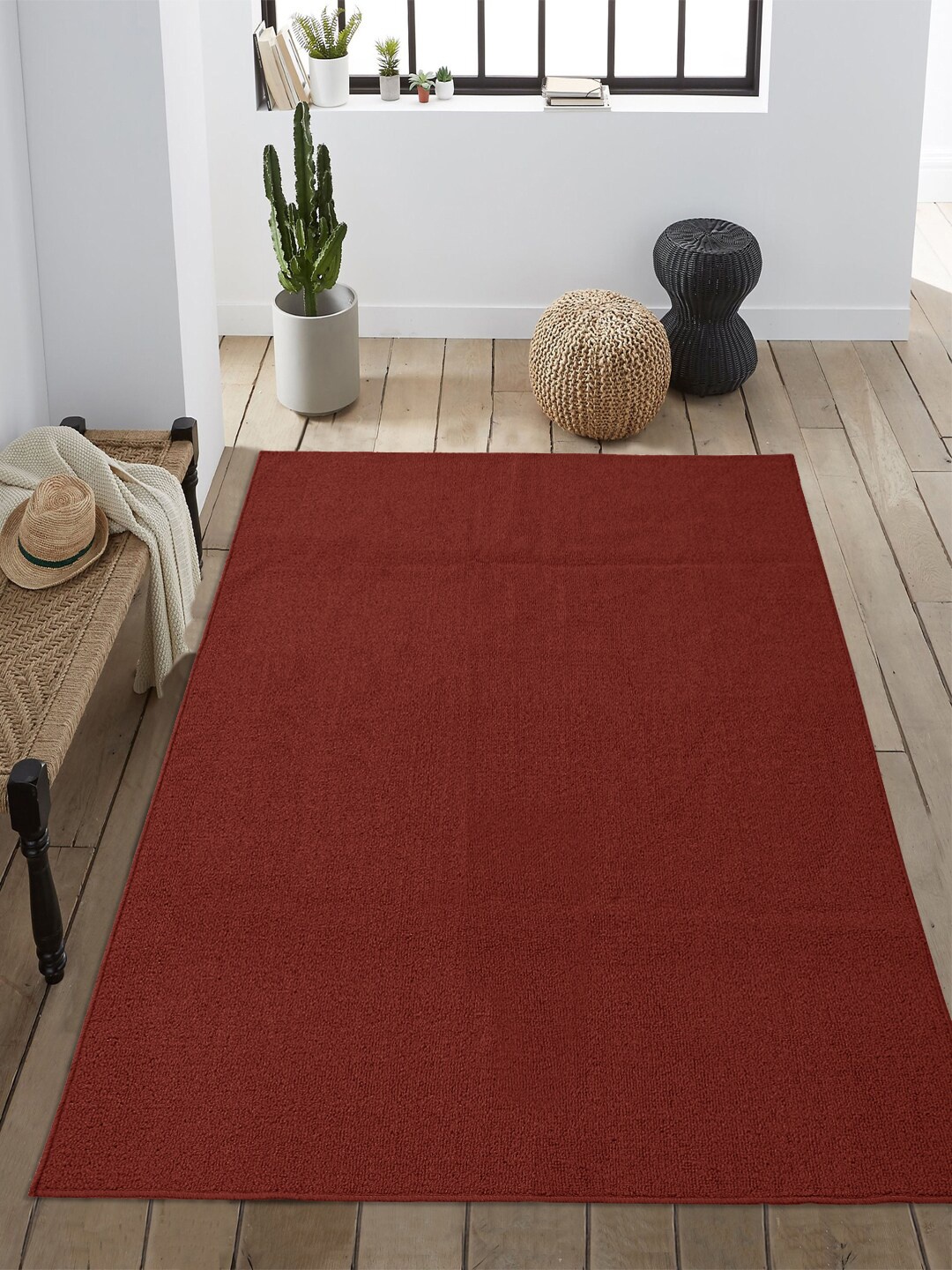 

Saral Home Maroon Solid Anti-Skid Carpet