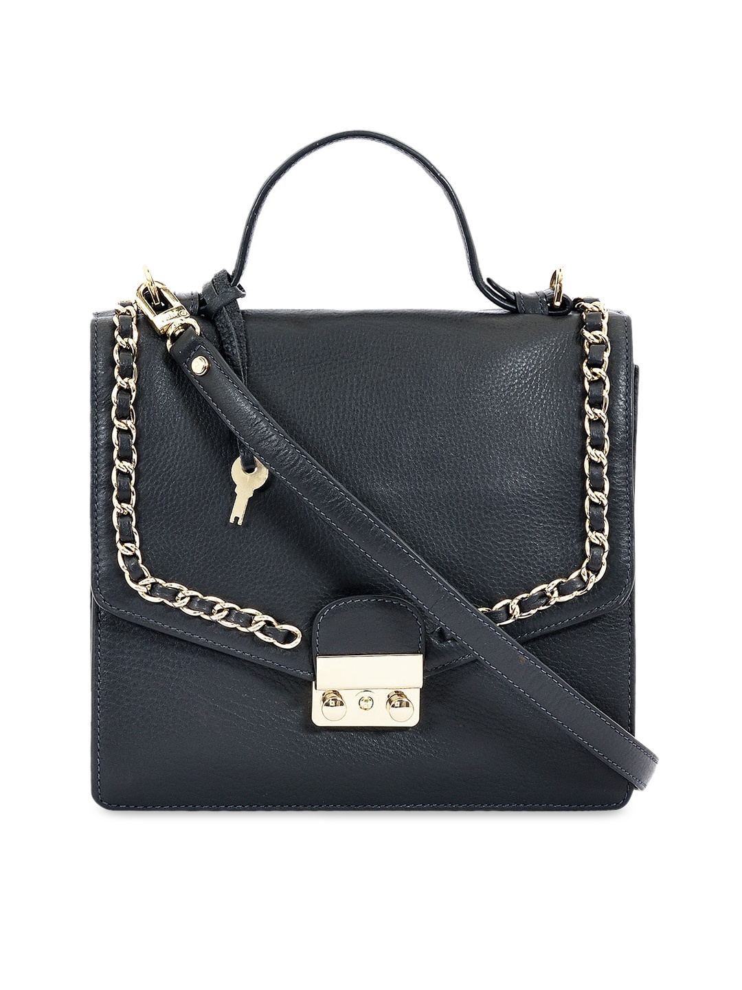 

Eske Navy Blue Solid Satchel