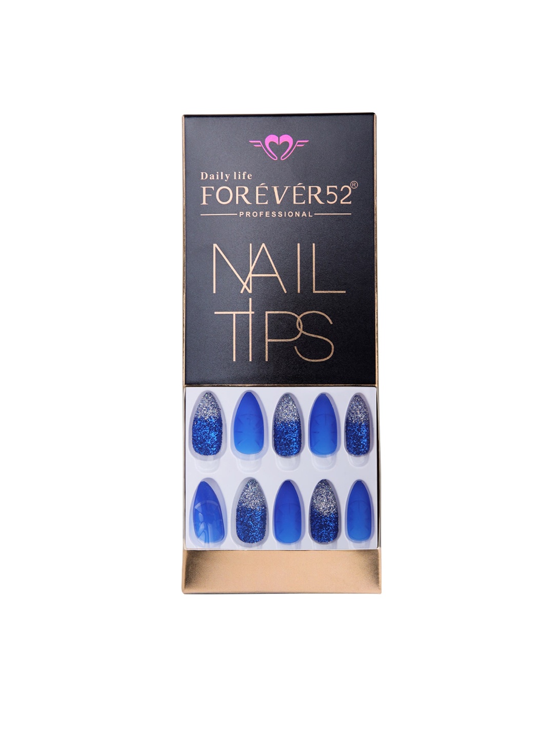 

Daily Life Forever52 Women Set Of 28 Blue & Grey Nail Tips