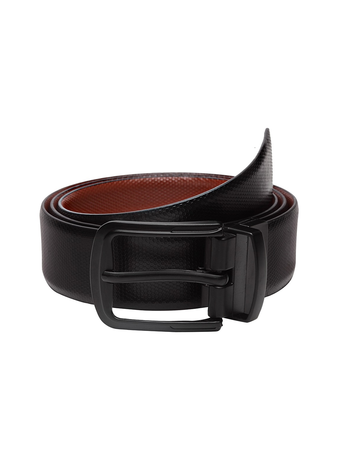 

WELBAWT Men Black & Brown Solid Pure Leather Reversible Belt