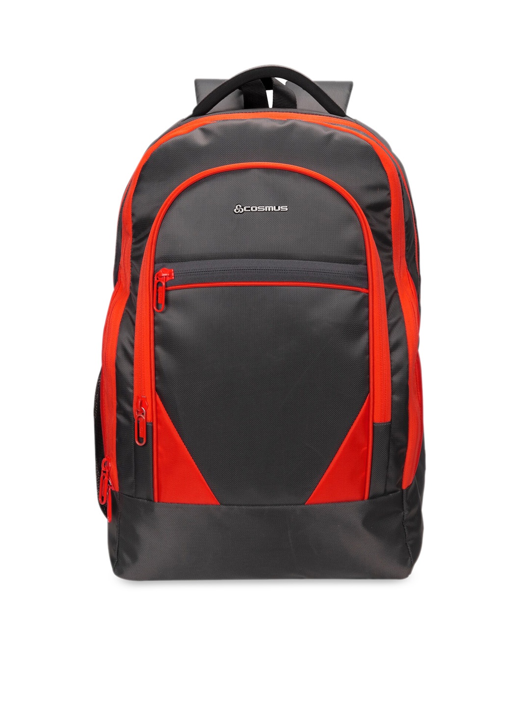 COSMUS Unisex Grey & Red Solid Medium Backpack