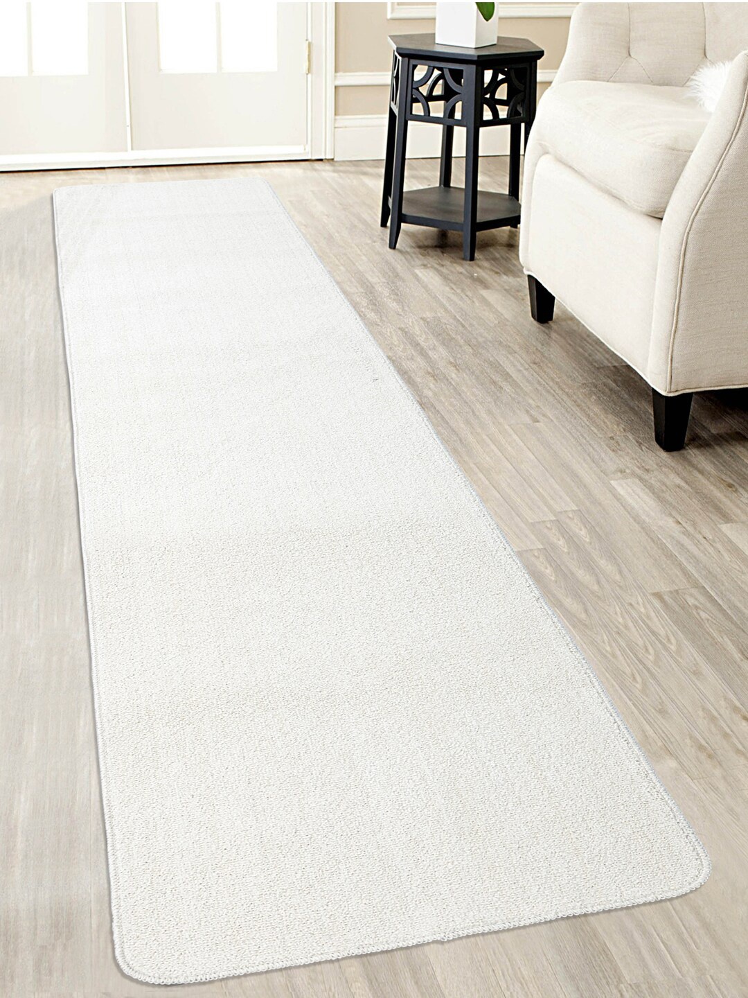 

Saral Home Unisex Off White Solid Anti-Skid Floor Runner
