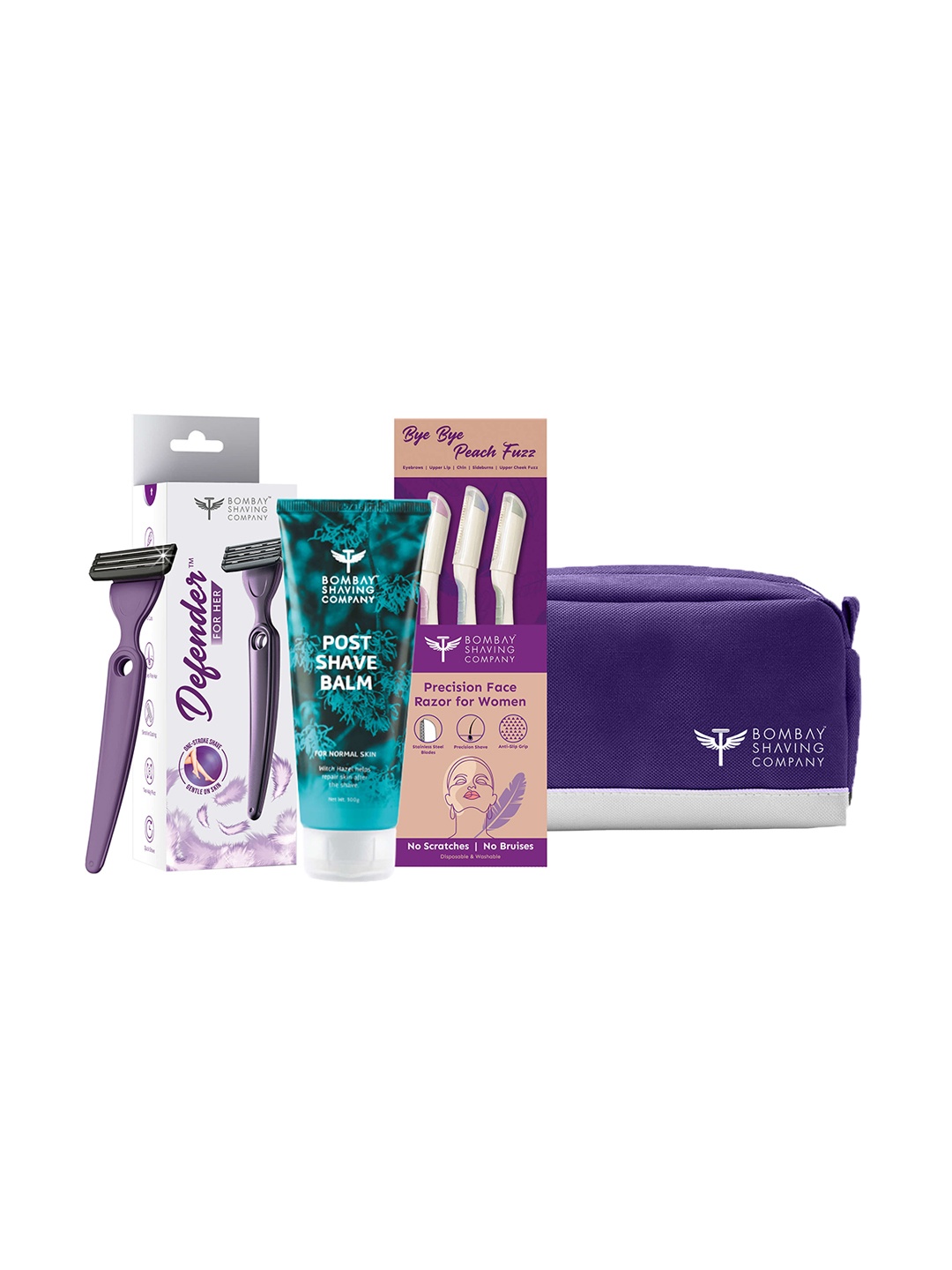 

Bombay Shaving Company Set of 3 Defender For Her Shaving Kit, Purple