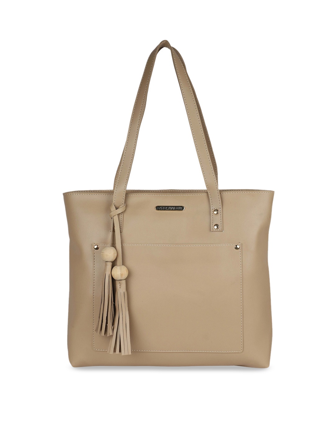Bagsy Malone Beige Solid Shoulder Bag
