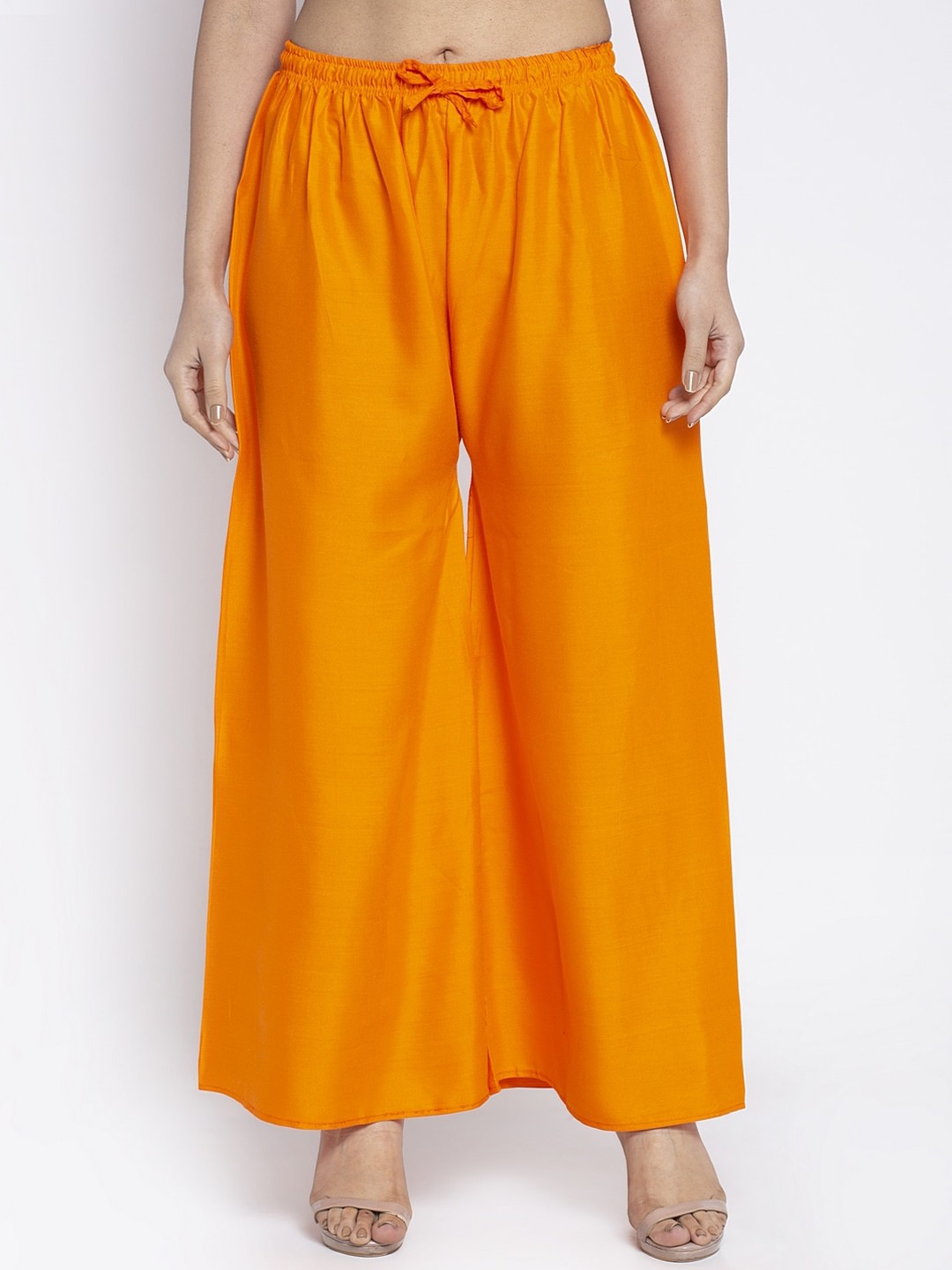 

GRACIT Women Orange Solid Flared Palazzo