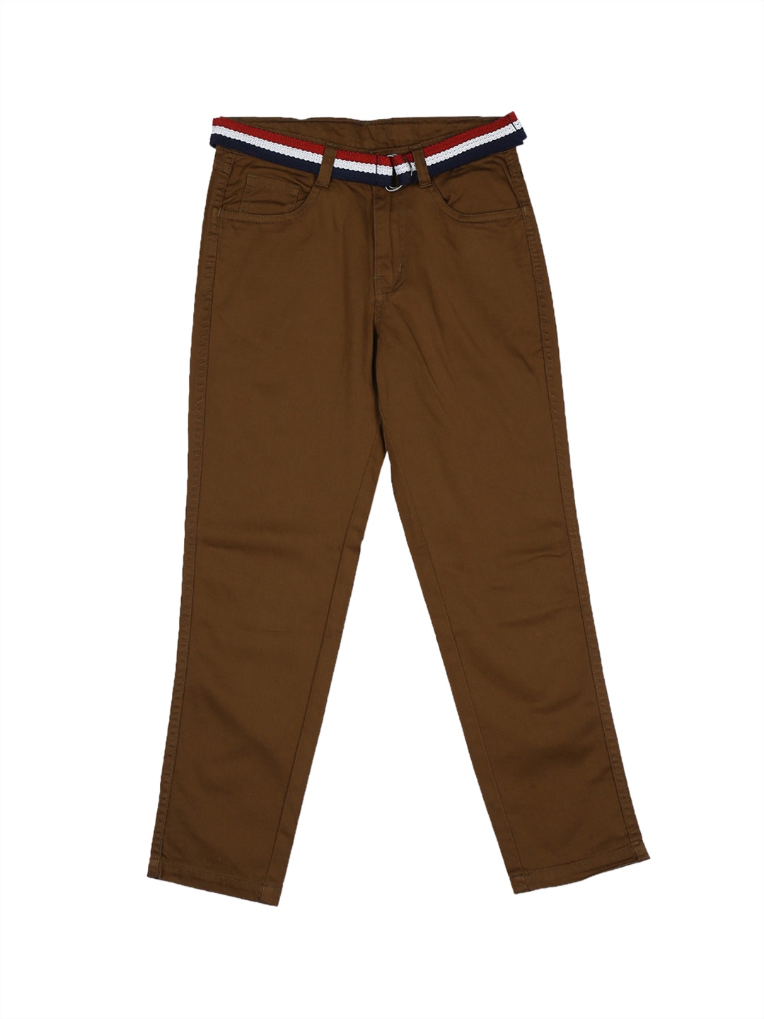 

Cherokee Boys Brown Regular Fit Solid Regular Trousers