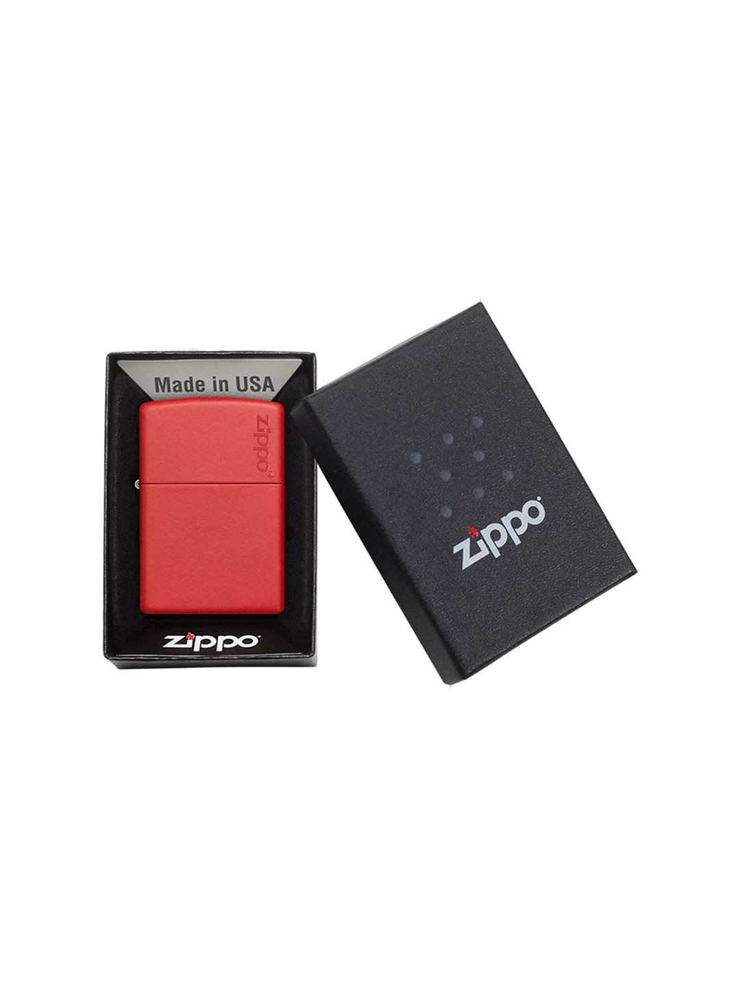 

Zippo Red Solid Classic Matte Zippo Logo Pocket Lighter