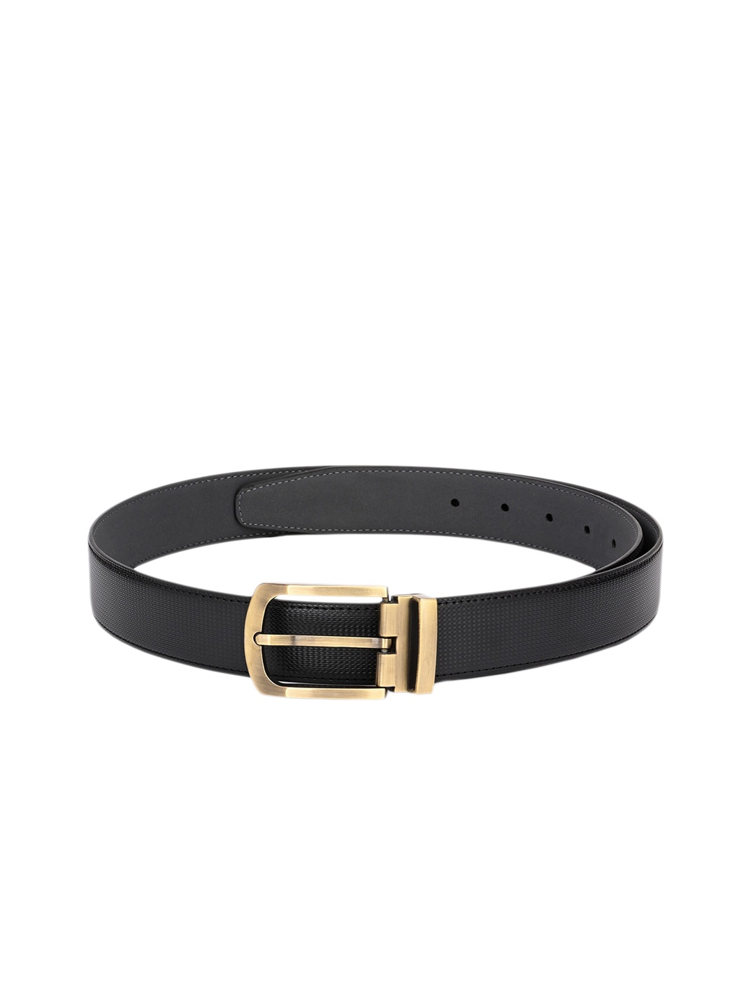 

Calvadoss Men Black Textured Sustainable Belt