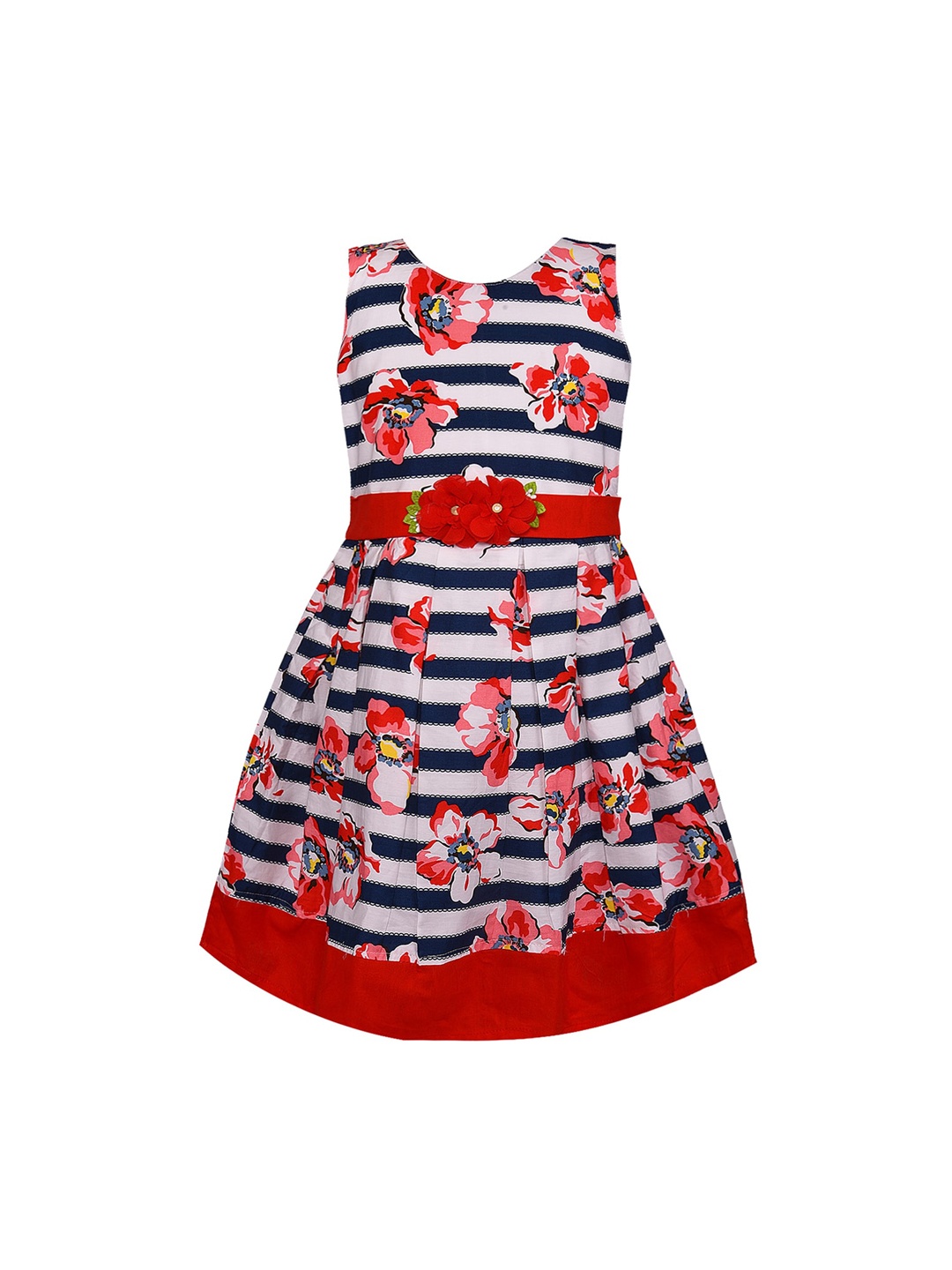 

Wish Karo Girls Red Printed A-Line Dress