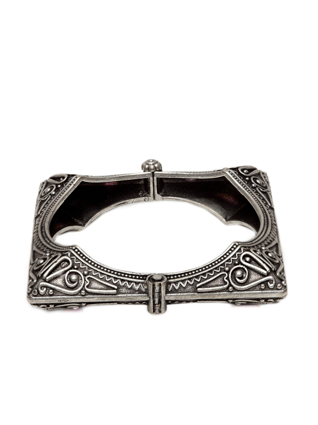 

DUGRISTYLE Silver-Plated Square Bangle Style Sustainable Bracelet