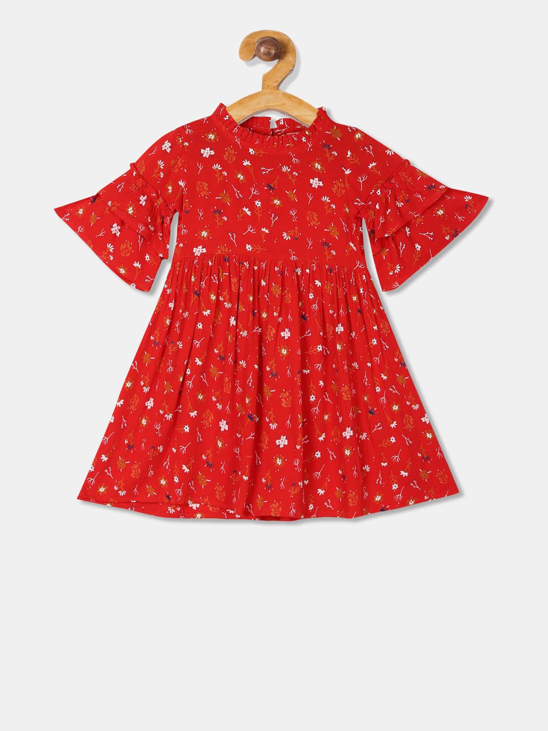 

Cherokee Girls Red Printed Fit and Flare Dress