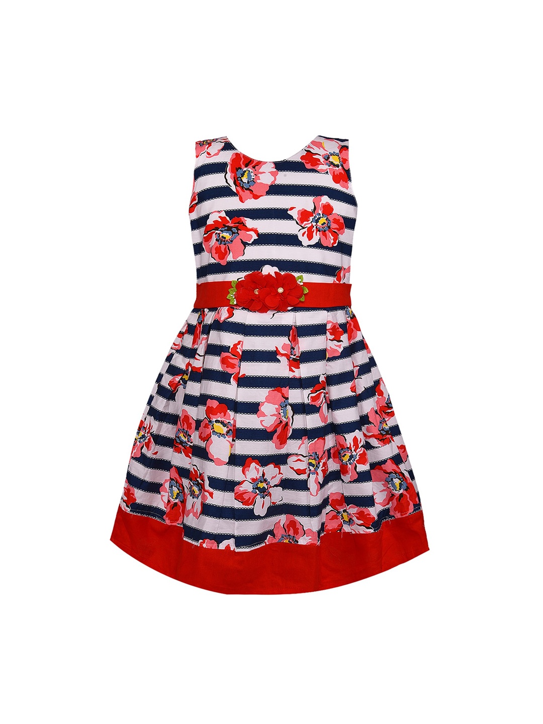 

Wish Karo Girls Red Printed A-Line Dress