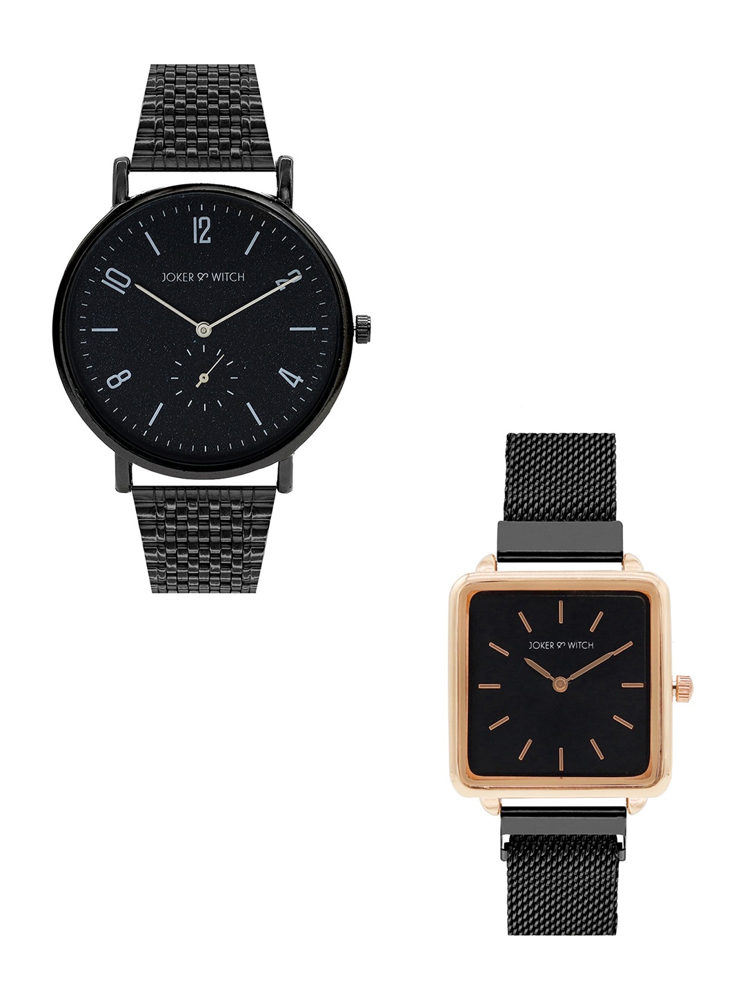 JOKER & WITCH Jughead and Betty Couple Watch Gift Set, Black