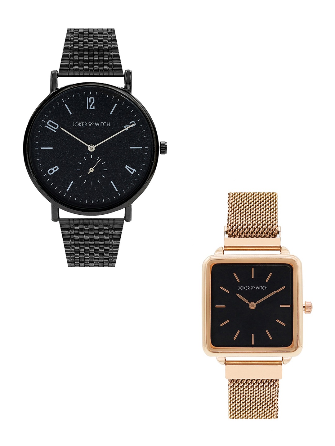 

JOKER & WITCH Glenn & Grace Couple Watches, Black