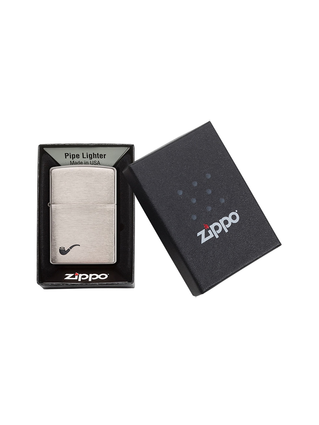 

Zippo Unisex Silver-Toned Brushed Chrome Pipe Pocket Lighter