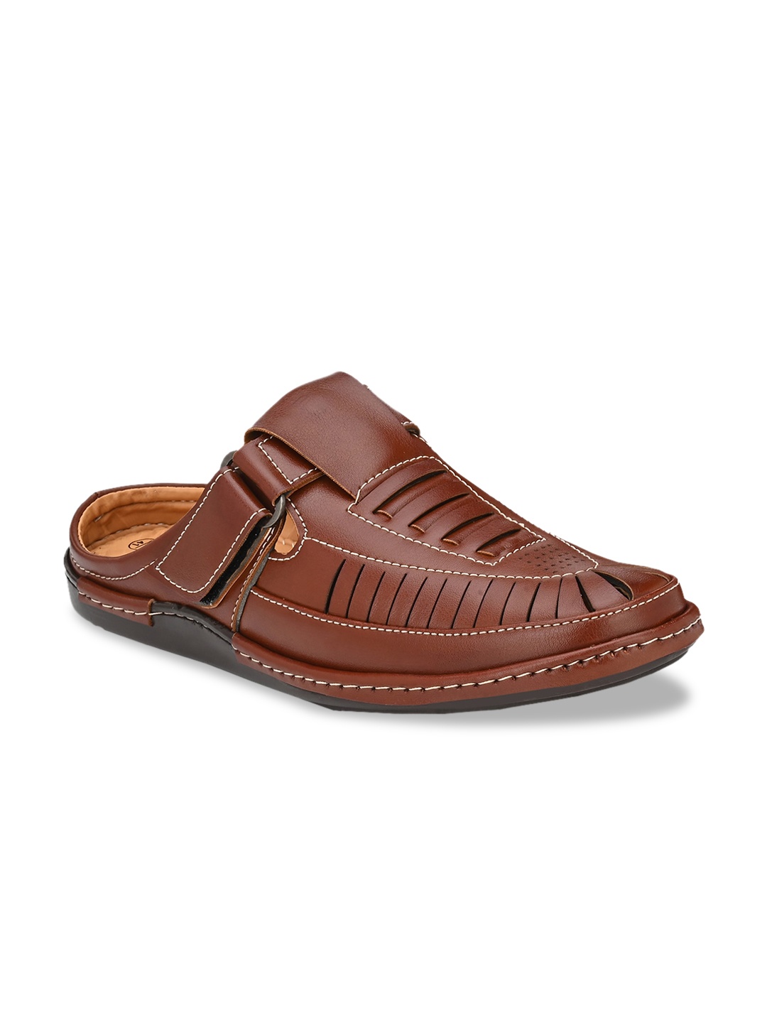 

Eego Italy Men Tan Brown Shoe-Style Sandals