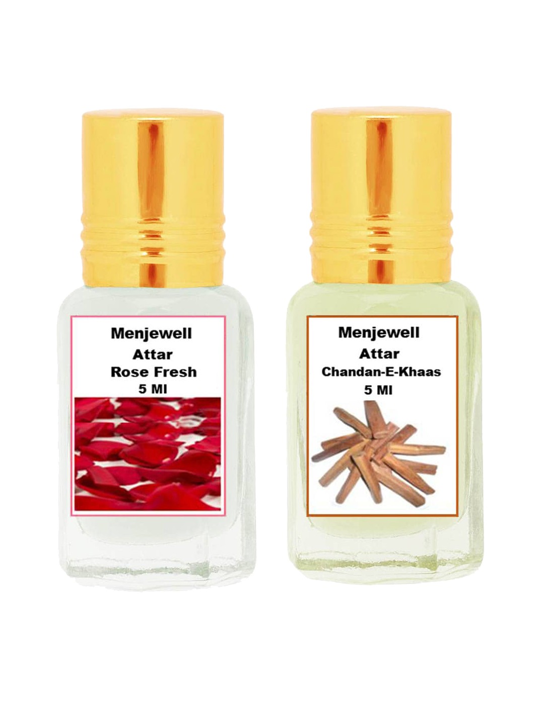 

Menjewell Unisex Chandan-E-Khaas Rose Fresh Attar, Transparent