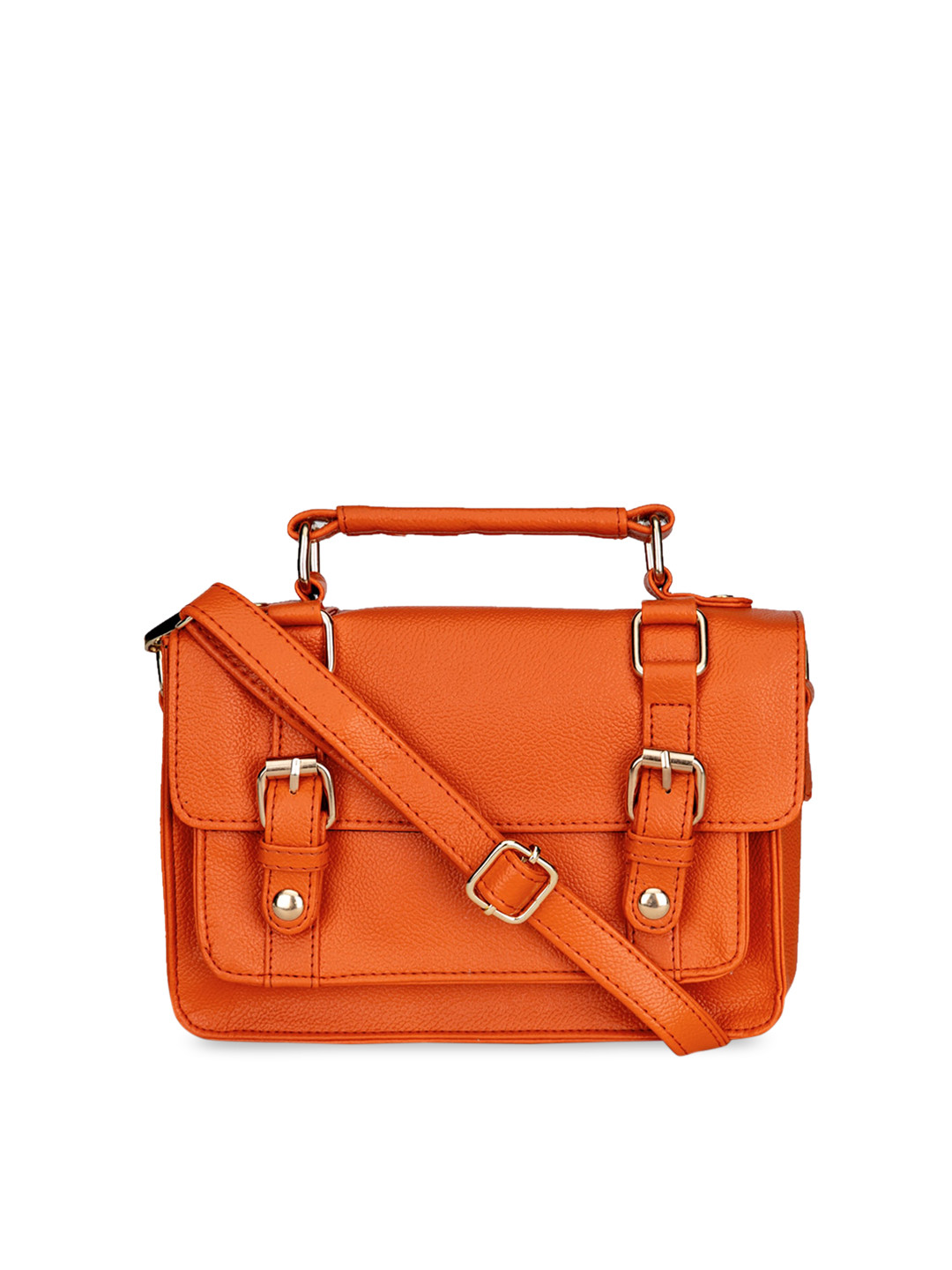 

Bagsy Malone Orange Solid Satchel