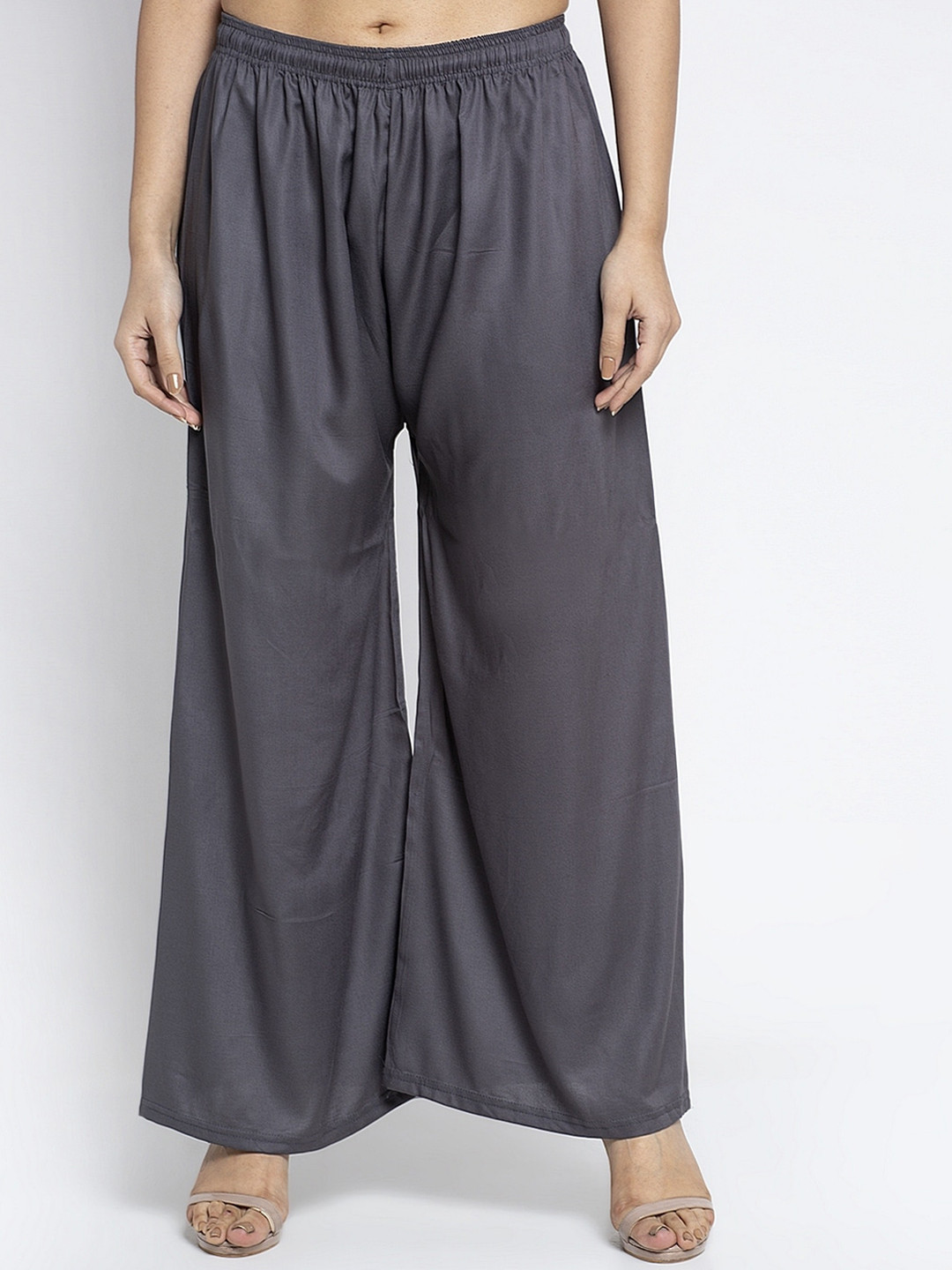 

GRACIT Women Grey Solid Flared Palazzo