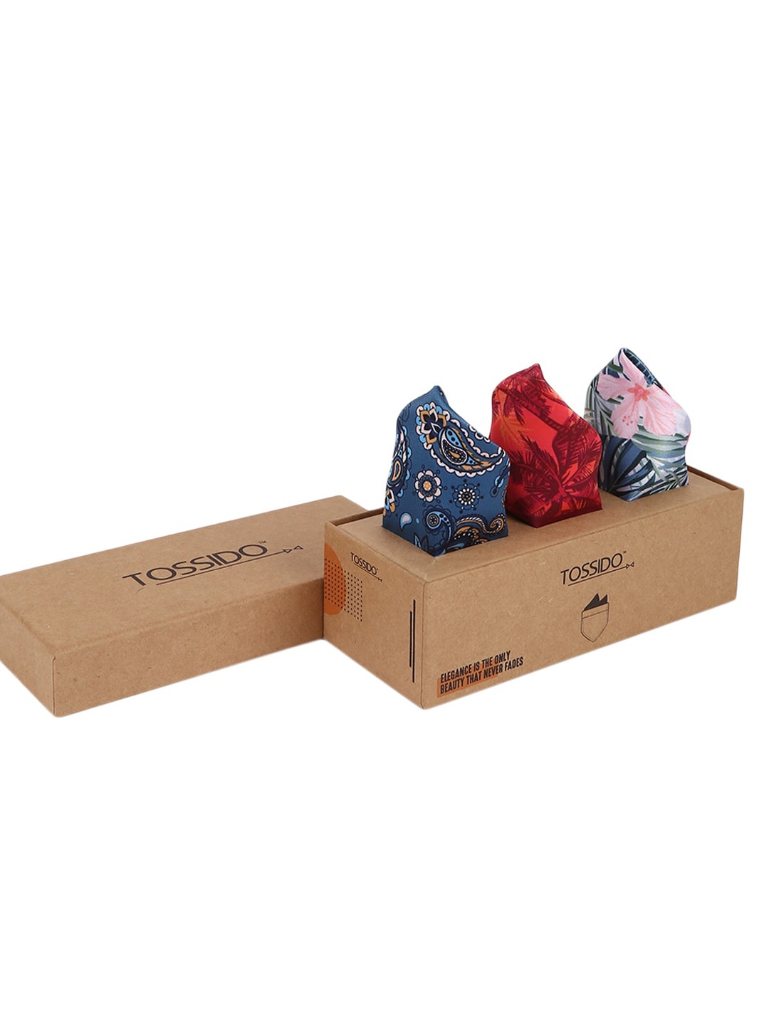 

Tossido Men Pack Of 3 Multicoloured Printed Pocket Squares, Multi
