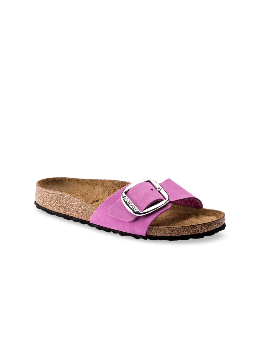 

Birkenstock Women Pink Solid Madrid Big Buckle Narrow Width Flats