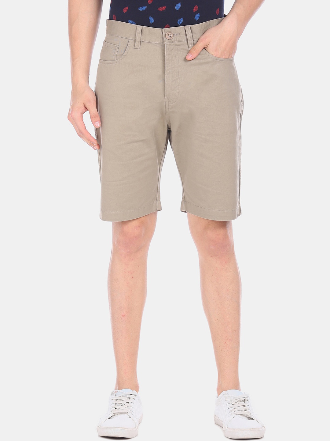 

Ruggers Men Beige Solid Regular Fit Regular Shorts
