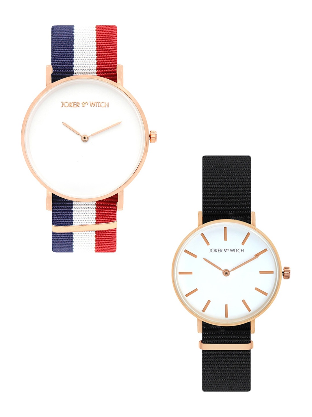 JOKER & WITCH Marcus & Sasha Couple Watch Gift Set JWCW99, White