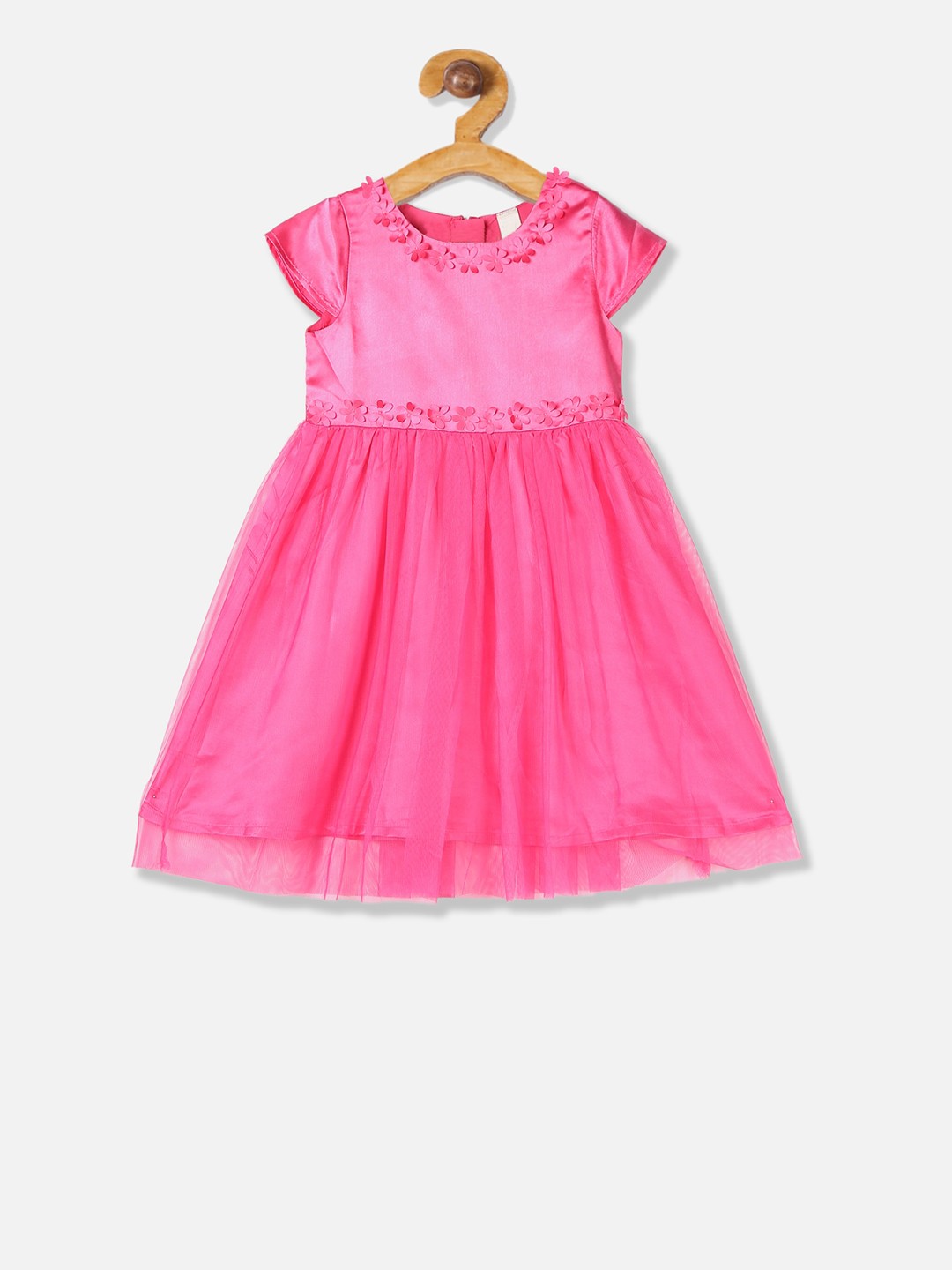 

Cherokee Girls Pink Solid Fit and Flare Dress