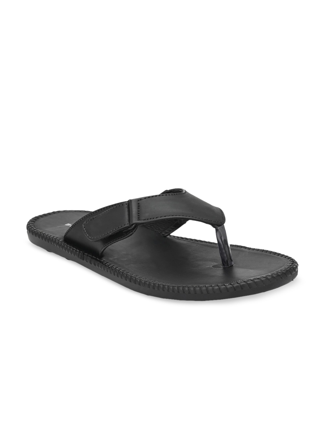 

Metronaut Men Black Solid Thong Flip-Flops