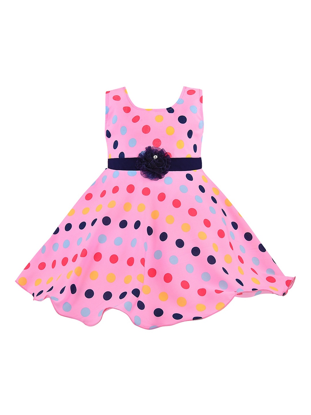 

Wish Karo Girls Pink Printed Fit and Flare Dress