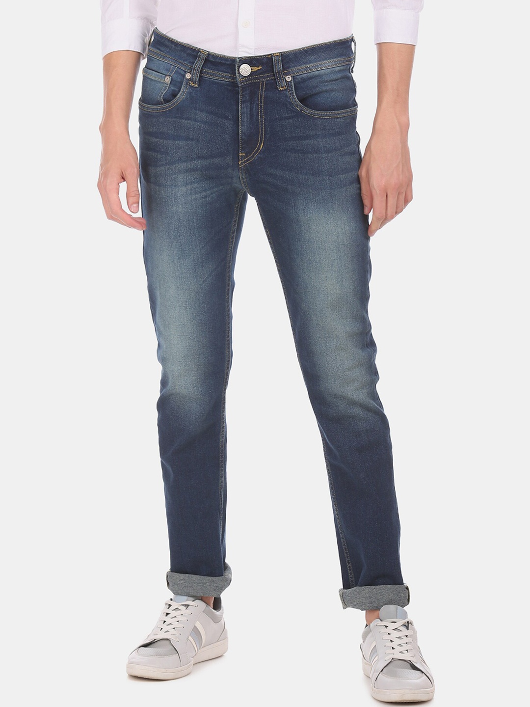 

Cherokee Men Navy Blue Regular Fit Mid-Rise Clean Look Jeans