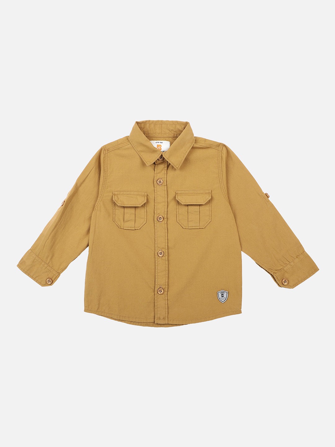 

Bodycare First Boys Brown Slim Fit Solid Casual Shirt