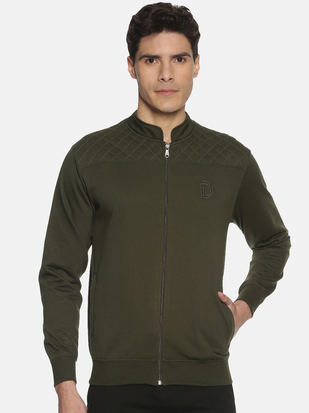 

Dollar Men Olive Green Solid Bomber