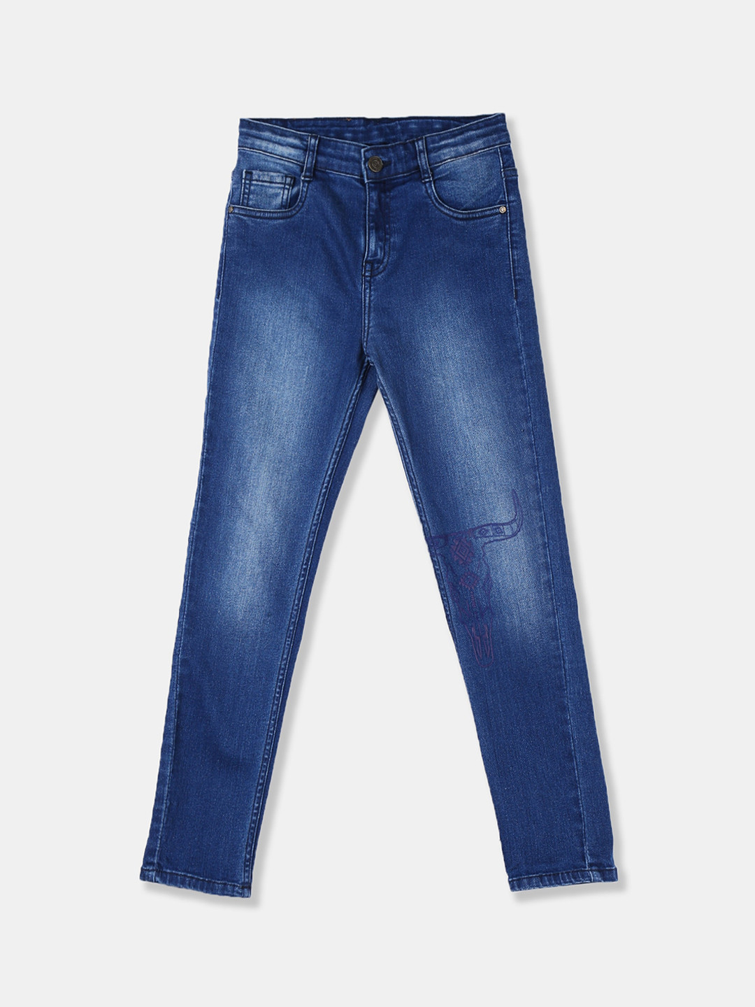 

Cherokee Boys Blue Regular Fit Mid-Rise Clean Look Jeans