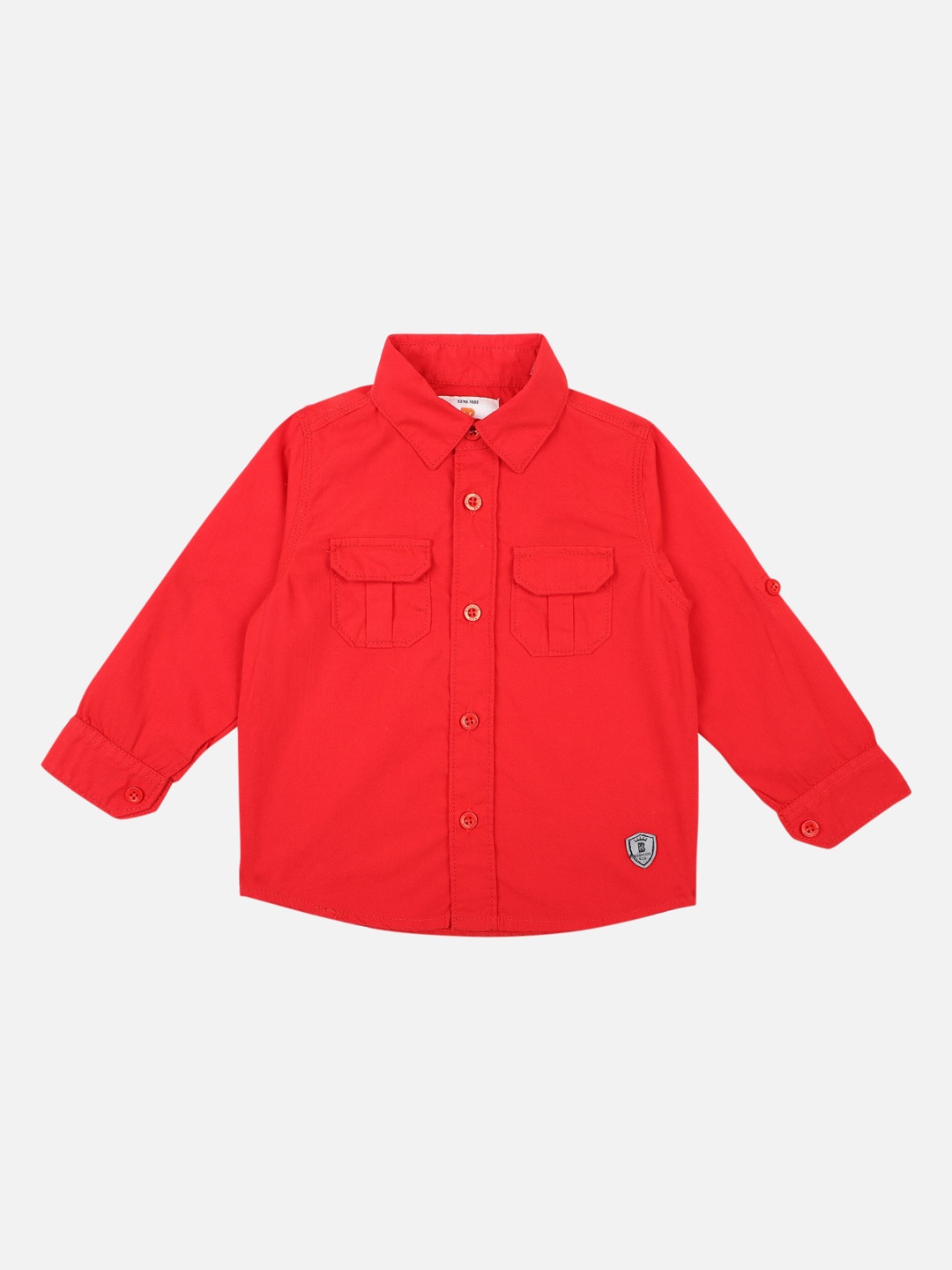 

Bodycare First Boys Red Slim Fit Solid Casual Shirt