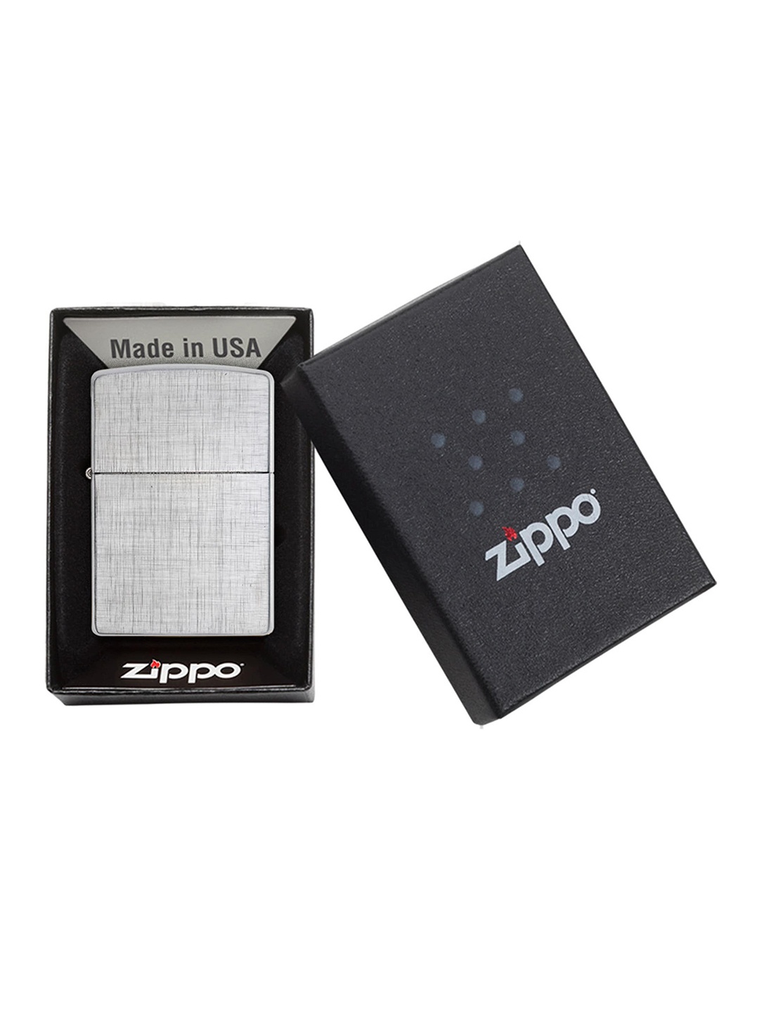 

Zippo Silver-Toned Linen Weave Pocket Lighter