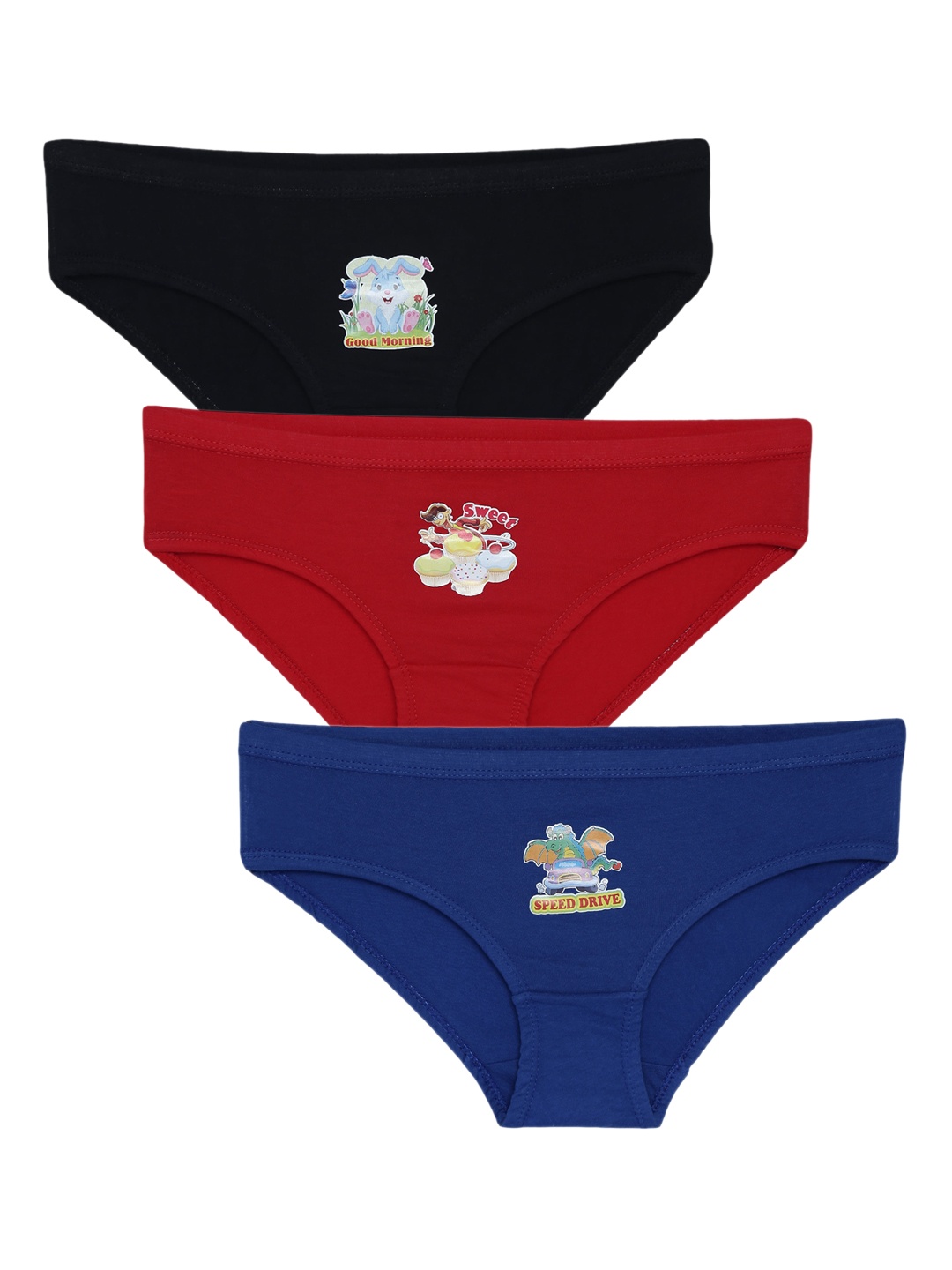 

Leading Lady Girls Pack Of 3 Assorted Hipster Briefs LLDB-27-3