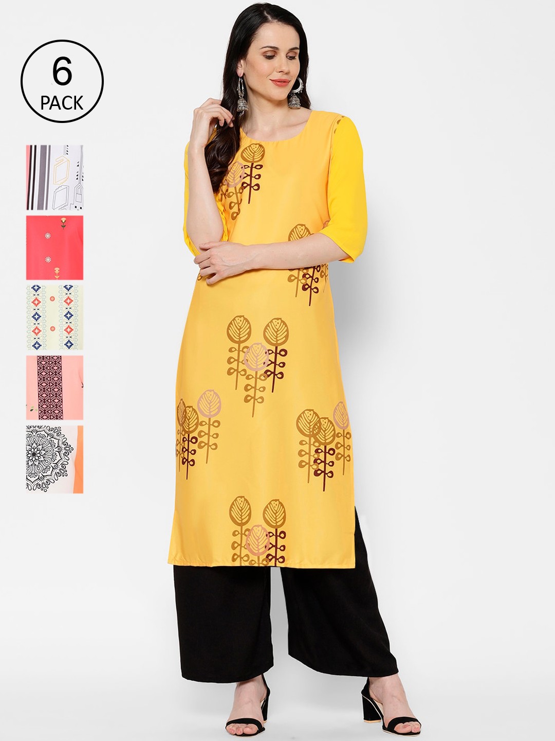 

7Threads Women Multicoloured Printed Straight Kurta, Multi
