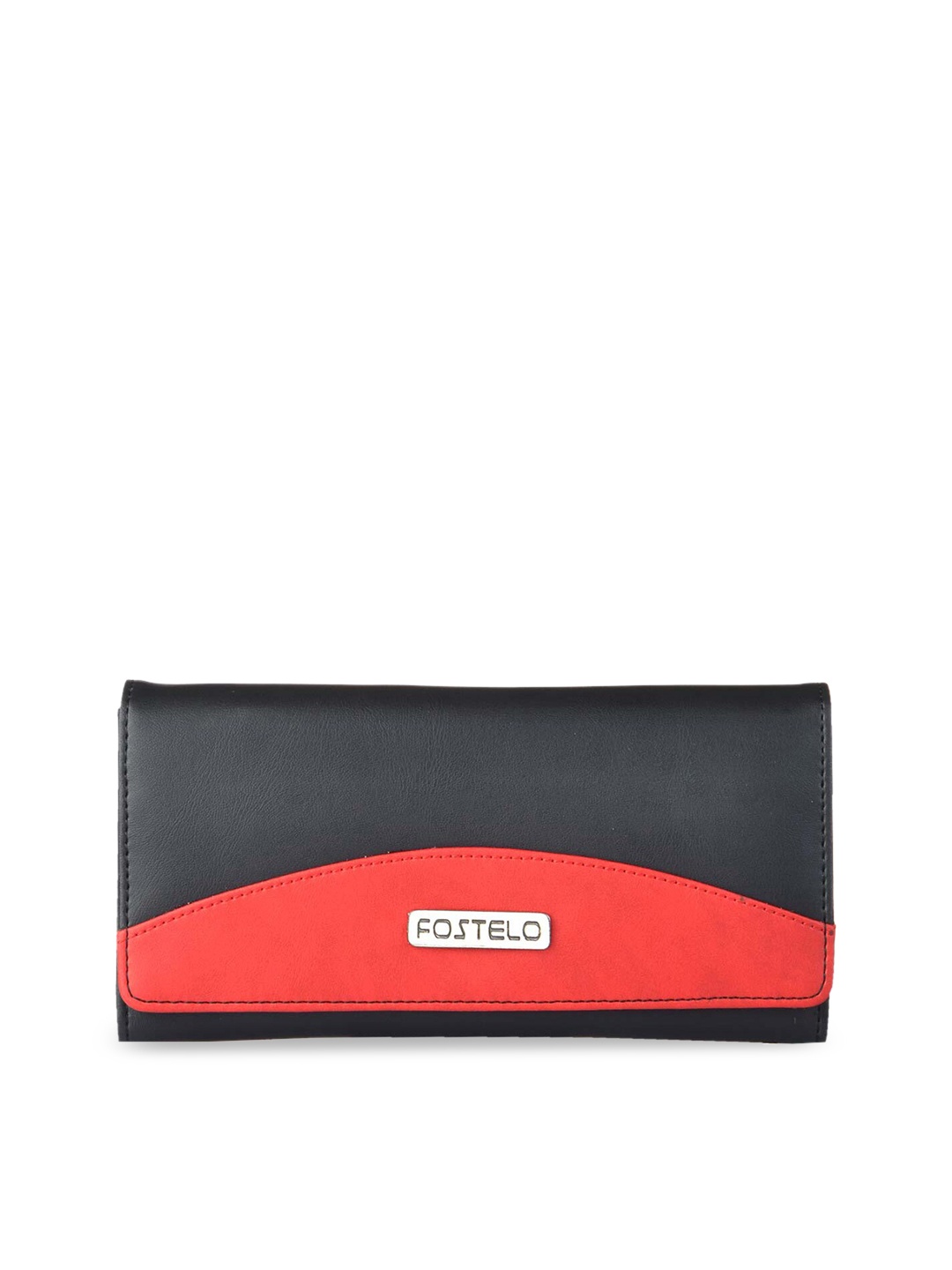

Fostelo Women Black & Red Colourblocked Purse Clutch