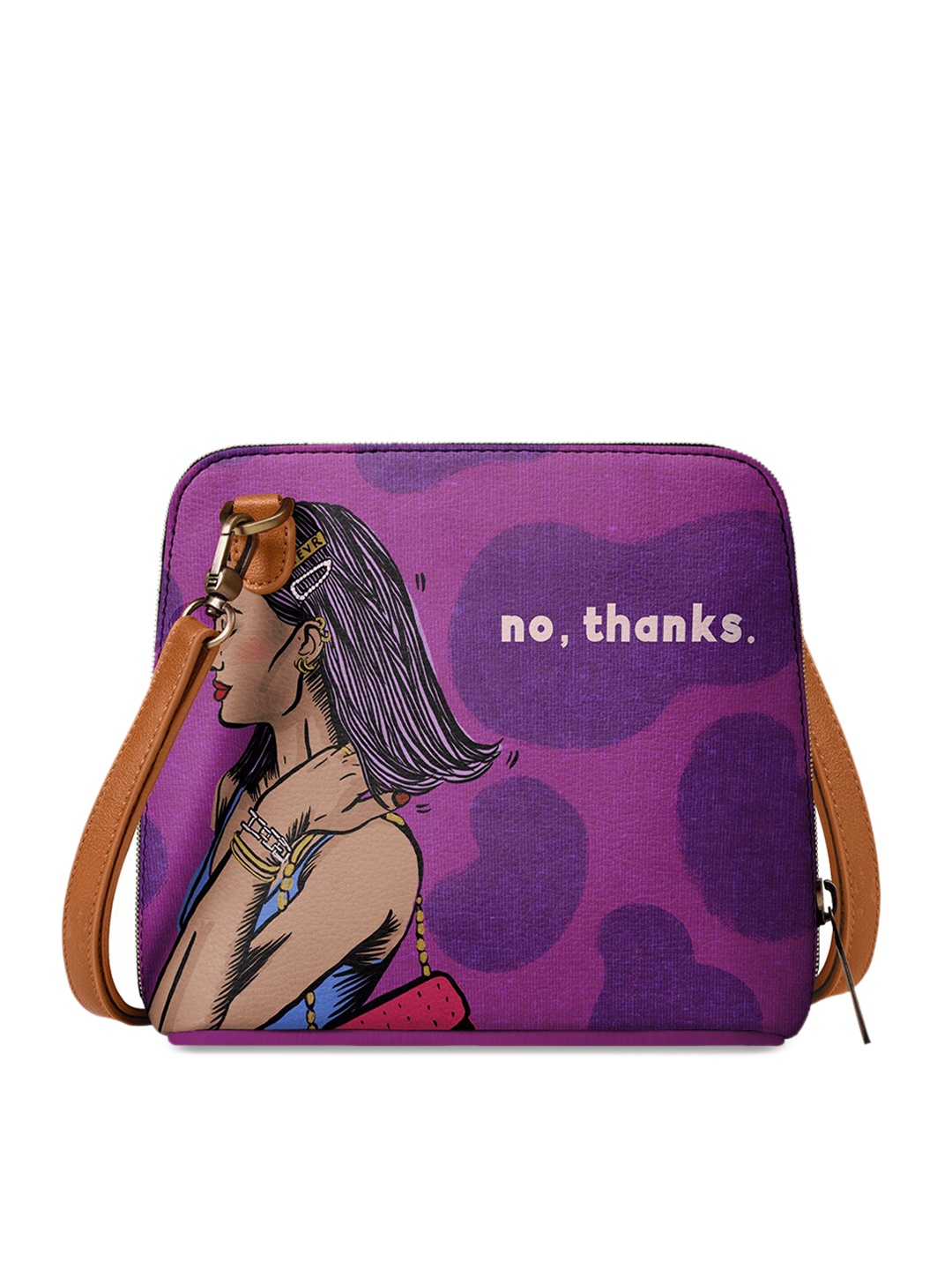 

DailyObjects Multicoloured Printed Crossbody Bag, Multi