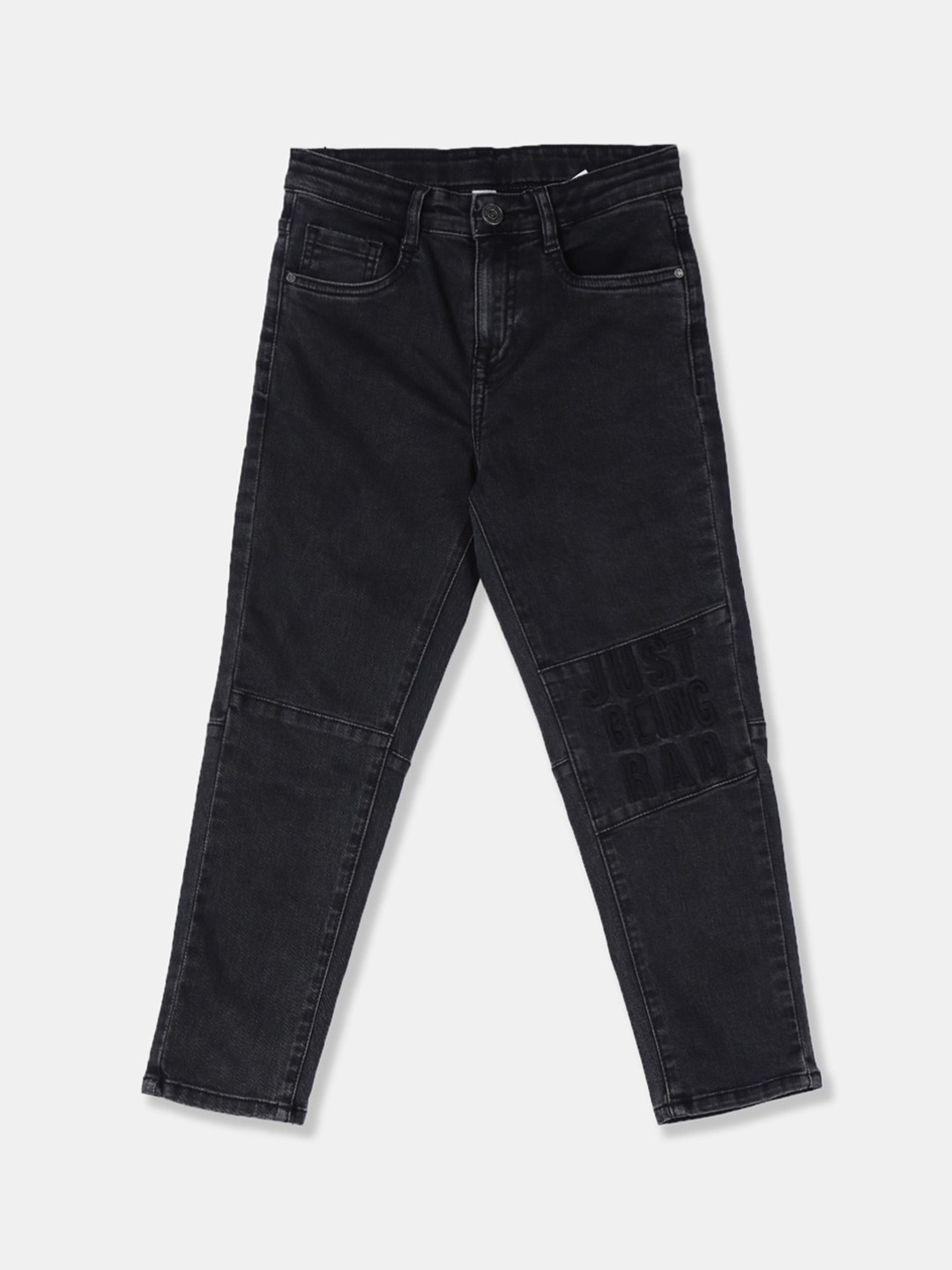 

Cherokee Boys Black Regular Fit Mid-Rise Clean Look Jeans