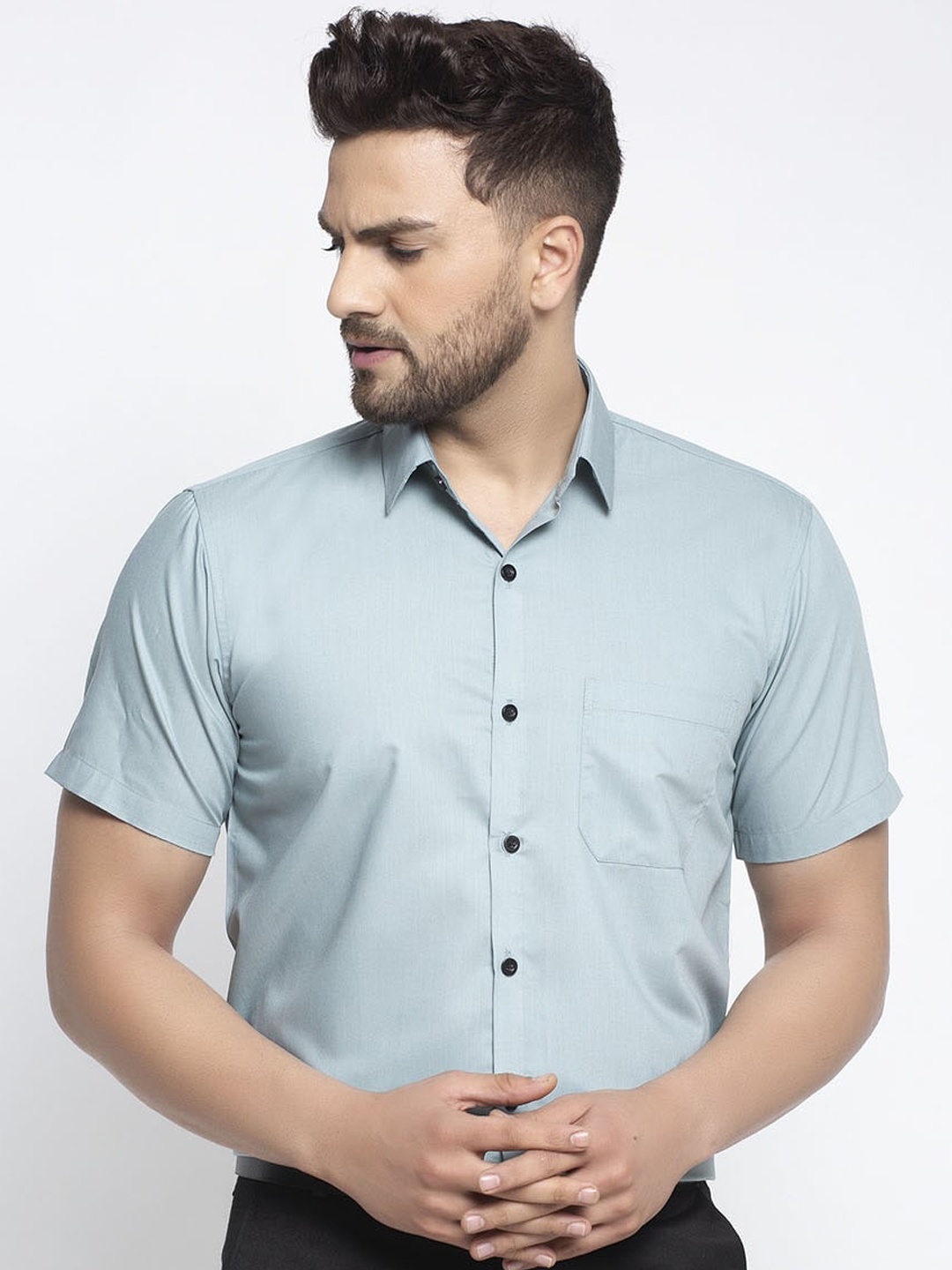 

JAINISH Men Sea Green Regular Fit Solid Casual Shirt