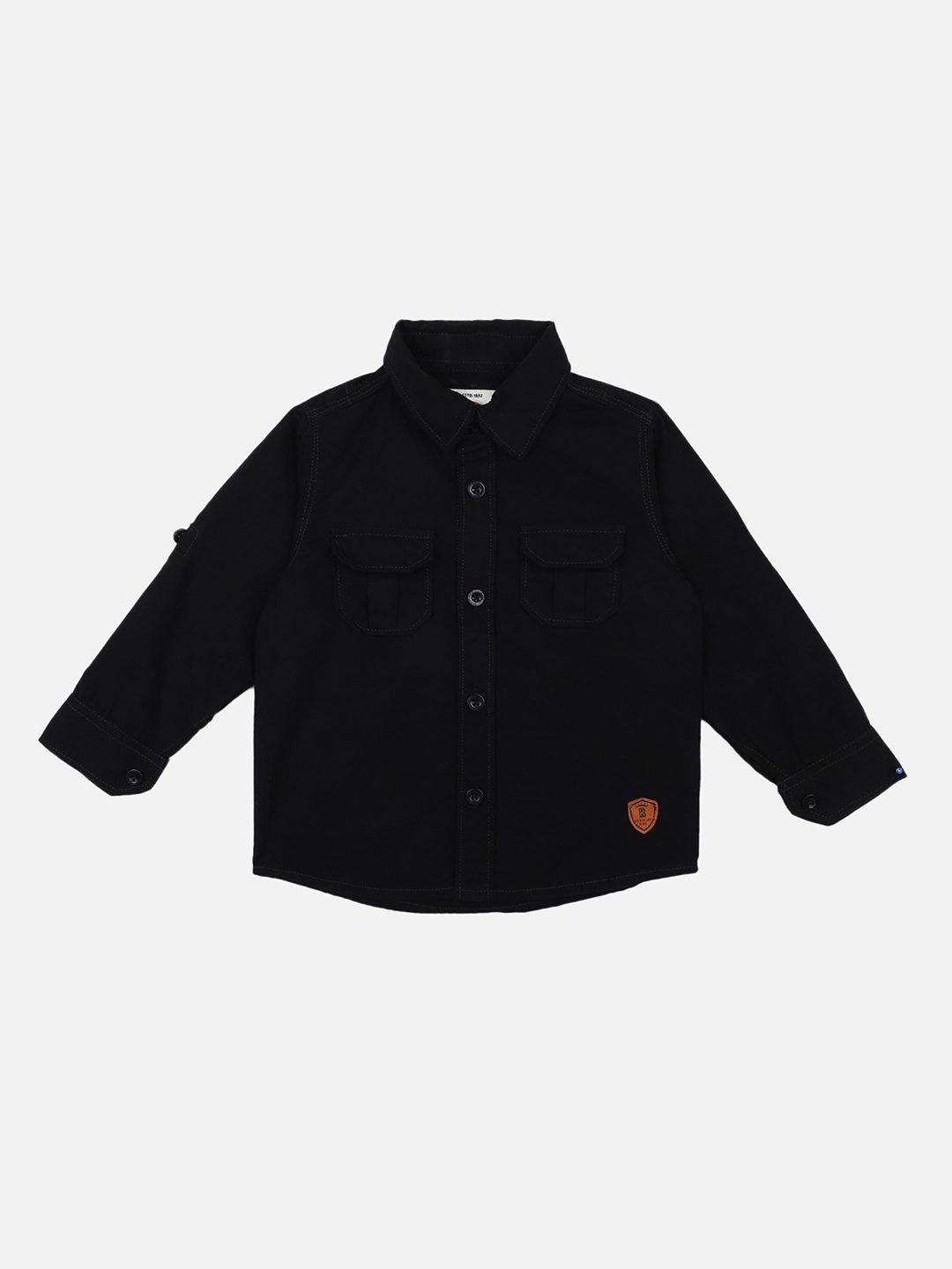 

Bodycare First Boys Black Slim Fit Solid Casual Shirt